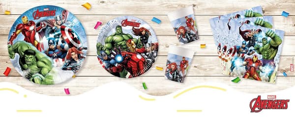 AVENGERS Marvel fødselsdagspapirhatte 6 stk.