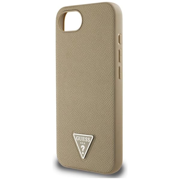 Guess Grained Triangle MagSafe – Skal till iPhone 16e (Brunt)