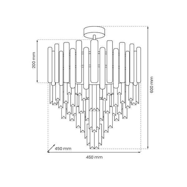 Loftlampe Madison 9 E14 Guld Milagro ML8806