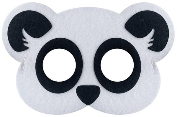 Pandabjørnefiltmaske 19x12 cm