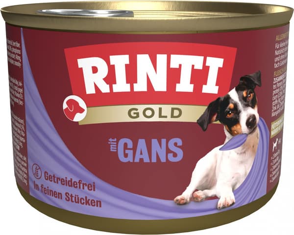 Rinti | Gold | Våtfoder för hundar - 185g burk - Goose 185g