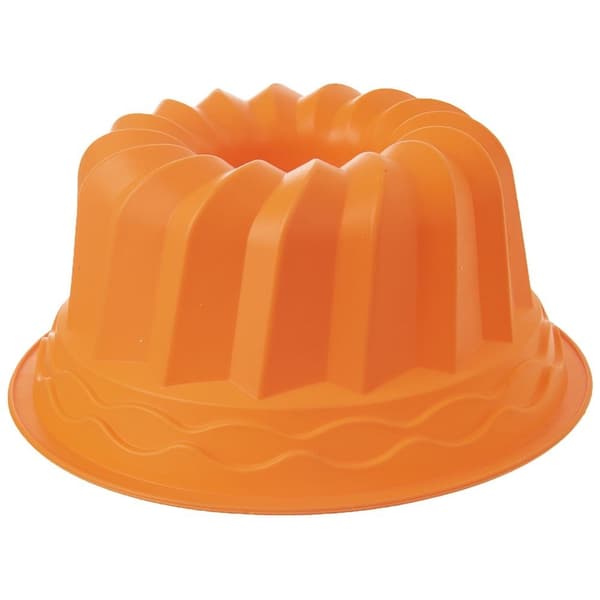 Babkaform i silikone med rør orange SILLINIE 23,5 cm