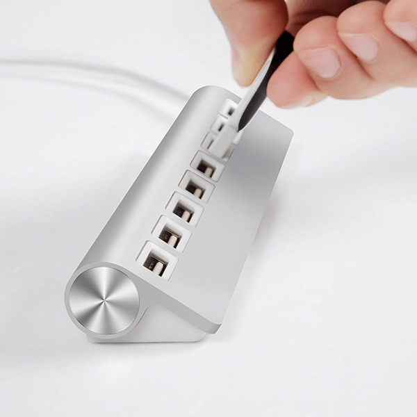 7-port USB 2.0 aluminium 1x7-splitter