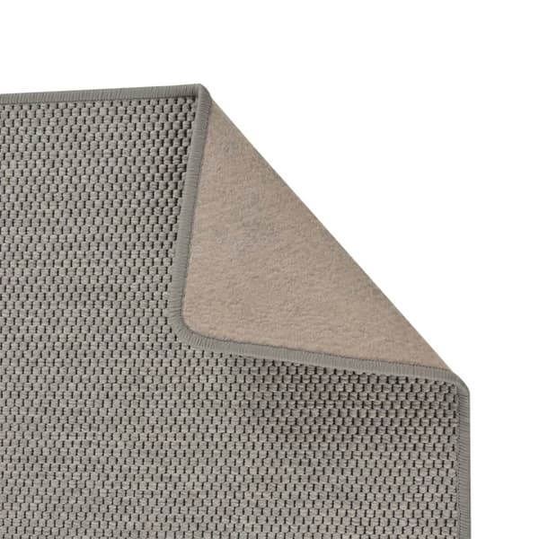 vidaXL tæppe, sisal look, sølv, 80x300 cm