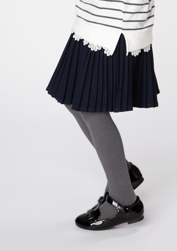 Barn bomullstrumpbyxor Julia Grey Marilyn grå 128/134