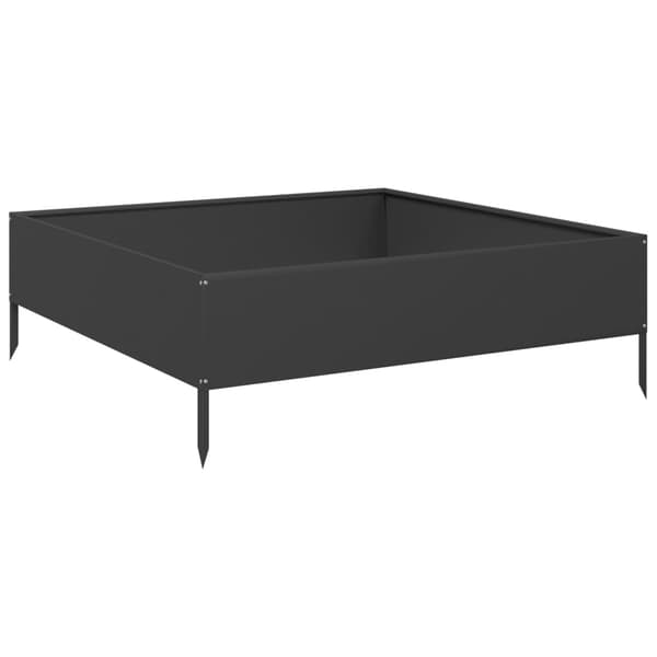 vidaXL højbed, sort, 100x100x33,5 cm, stål
