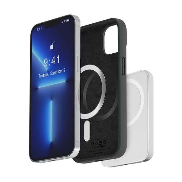 PURO ICON MAG - iPhone 14 Plus MagSafe -kotelo (musta)