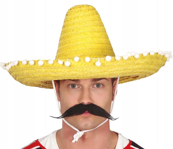 Strågul mexicansk hat Sombrero mexicansk karnevalsbal