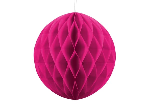 Mörkrosa pappersboll 30 cm 1 st.