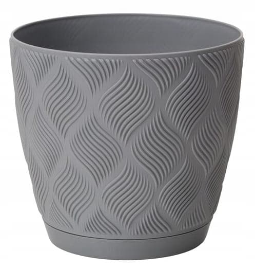 Platinum urtepotte 13,7x14,8 cm ECO plastik med Flow Petit underkop