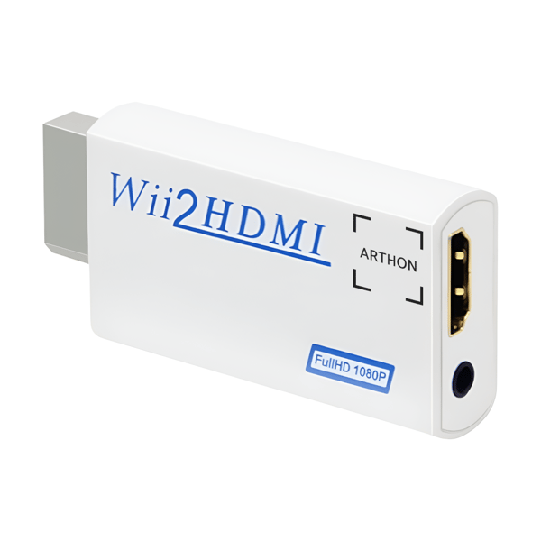 Adapter Wii Nintendo til HDMI med AUX lyd Konverter Multi Out