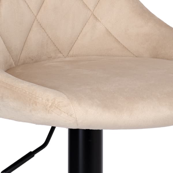 Cydro svartbeige sammetsbarstol