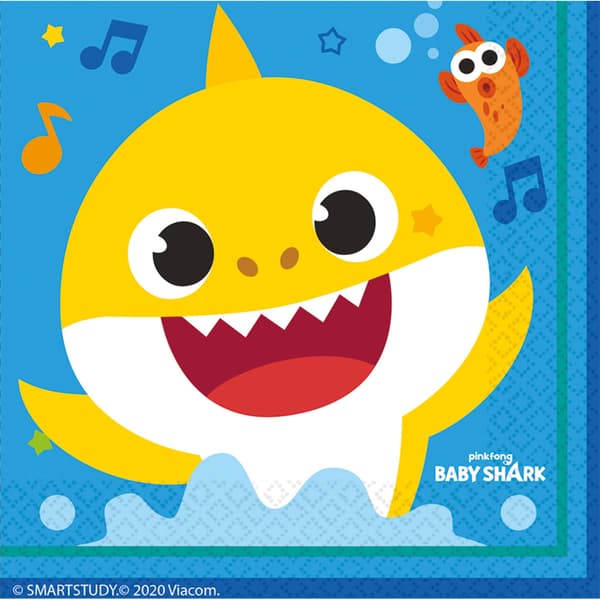 BABY SHARK servietter 33x33cm 16 stk.