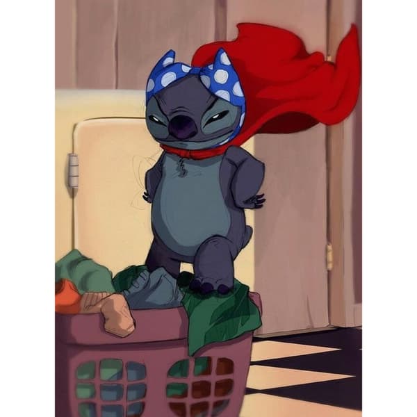 MALING EFTER TAL Billeder til maling Stitch Superhelt Disney 40x50 cm