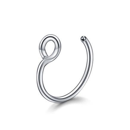 Falsk näsring - silver - FNS-048 0.8/8