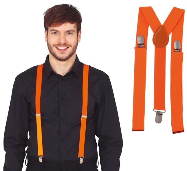 Neonorange Disco-seler med 80'er-outfit