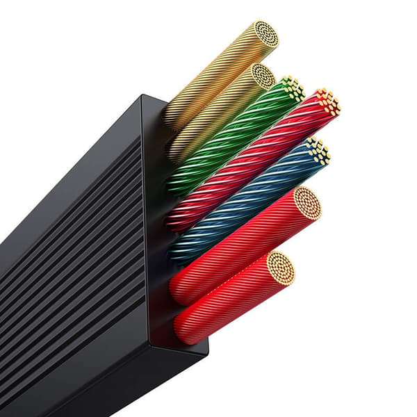Baseus Free2Draw USB - M+L+C 3-in-1 -kaapeli 100W, 1.1 m (musta)