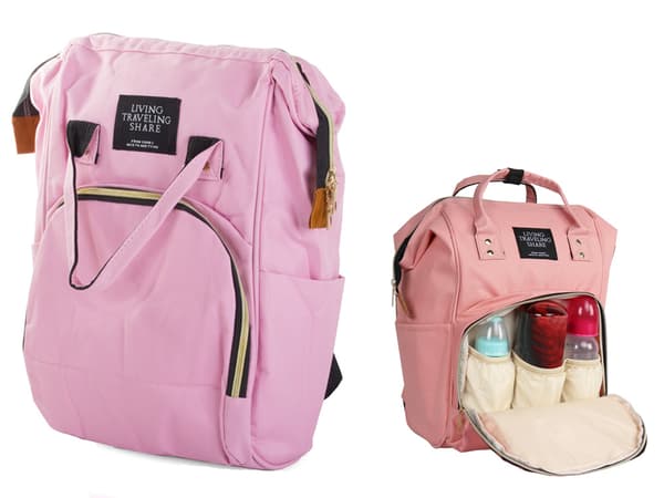 GAB_A ryggsäck för barnvagn rosa 36x16x27 cm