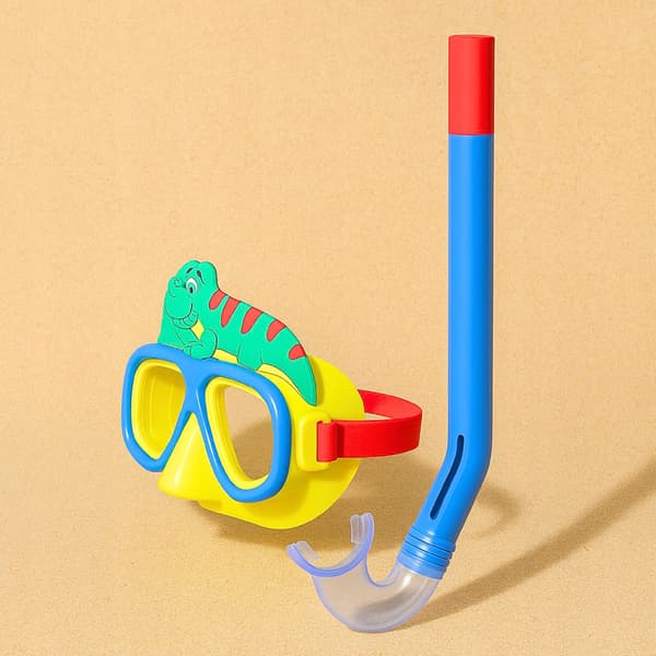 Dyksats snorkelsmask och simglasögon dinosaurie