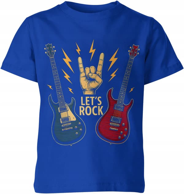 LET'S ROCK AND ROLL BARN-T-SHIRT MED ELGITARRER