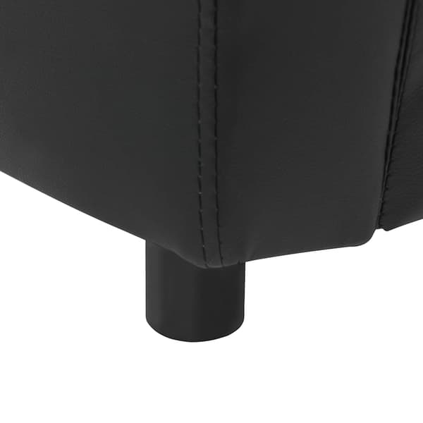 vidaXL hundesofa, sort, 67x41x39 cm, kunstlæder