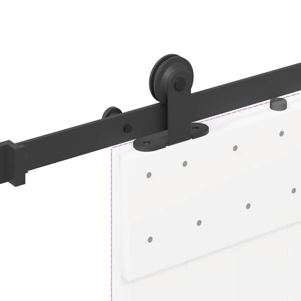 vidaXL Skjutdörrsinstallationssystem 213,5 cm stål svart