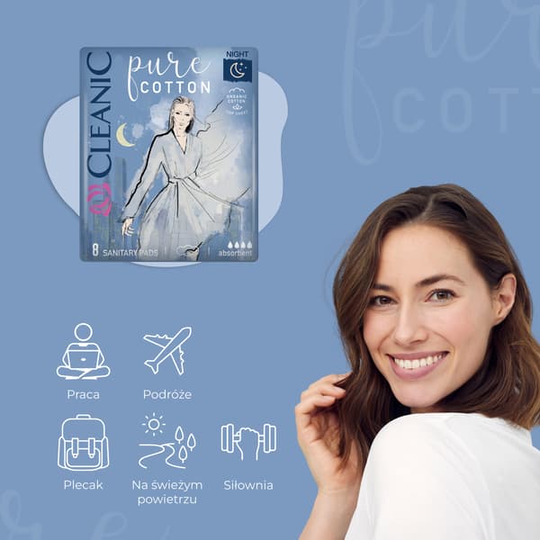 036142 HH Bindor Cleanic Ren Bomull Nattbindor 8 st (folie)
