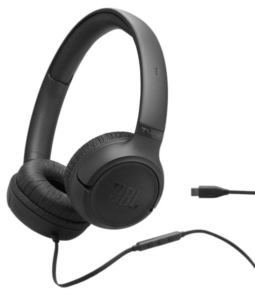 JBL Tune 530C USB-C stik kabelbundne høretelefoner sort