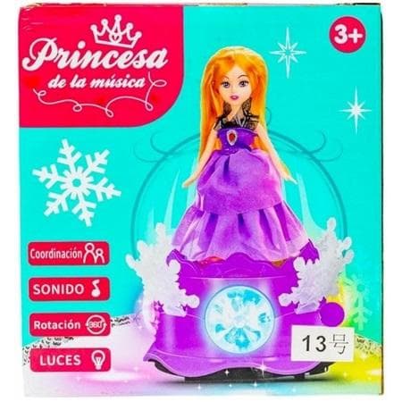 Dockspeldosa för barn Prinsessa Ljuseffekter och Melodier Dans