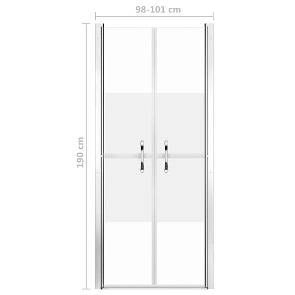 vidaXL Duschdörr, halvfrostat glas, ESG, 101x190 cm