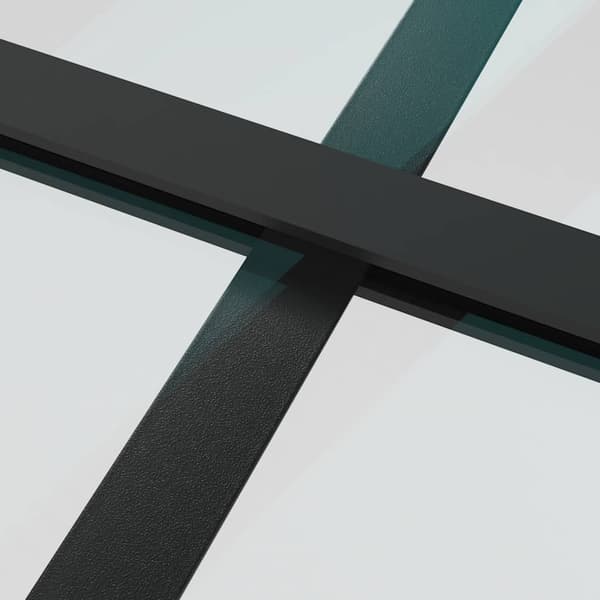 vidaXL skydedøre sort 76x205 cm ESG-glas og aluminium