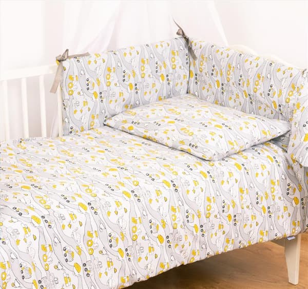 3-delt bomuldssengesæt 100x135 TRENDY Gravemaskiner