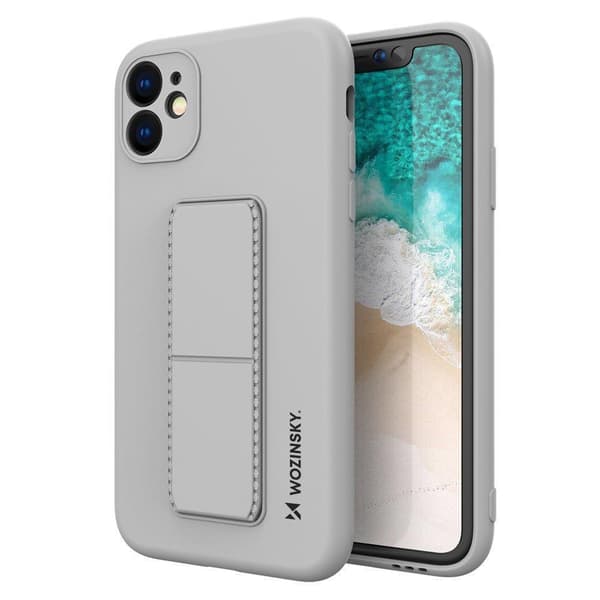 Wozinsky Kickstand Case silikone cover med stativ iPhone 12 Pro Max grå