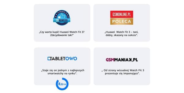 Smartwatch HUAWEI Watch Fit 3 43mm Sort