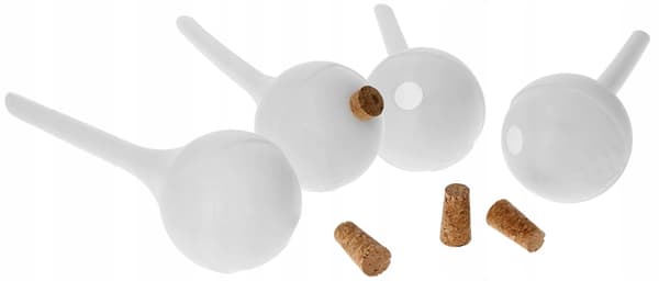 Set med 4 blomvattningsbollar med lock 400ml