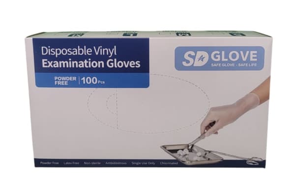 Handsker Vinyl Transparente SD GLOVE 100 stk - Str. L