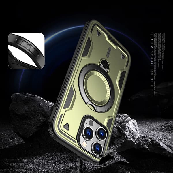 Hybrid Armor Trendy Cover med MagSafe til iPhone 16 Pro Max - Grøn