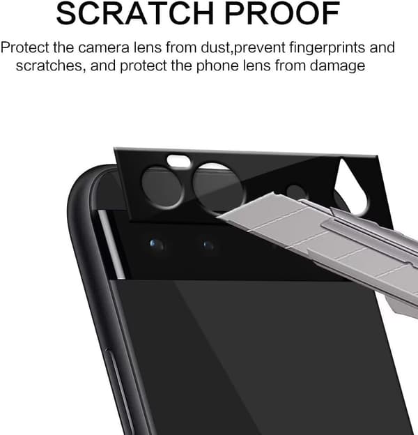 4x glas til kamera til Google Pixel 6 sort + gennemsigtig forstærket