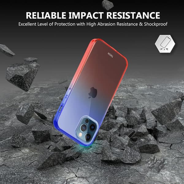 TRANSPARENT HÅRDT ETUI TIL APPLE IPHONE 12/12 PRO + HÆRDET GLAS