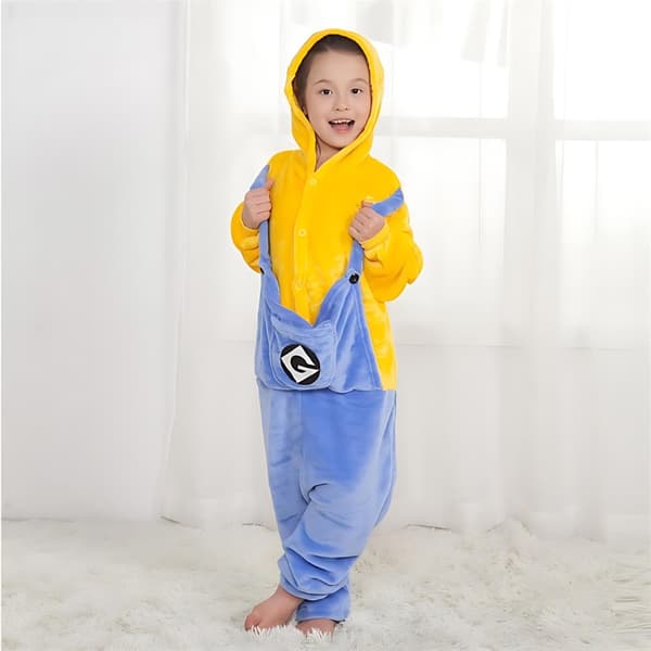 Kigurumi-pyjamas för barn, Minion, 95-105 cm