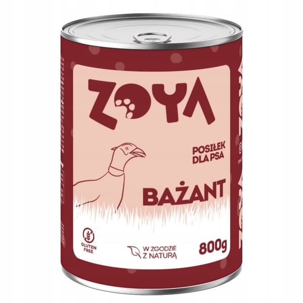 Våtfoder för hundar ZOYA Fasan 6x800 g