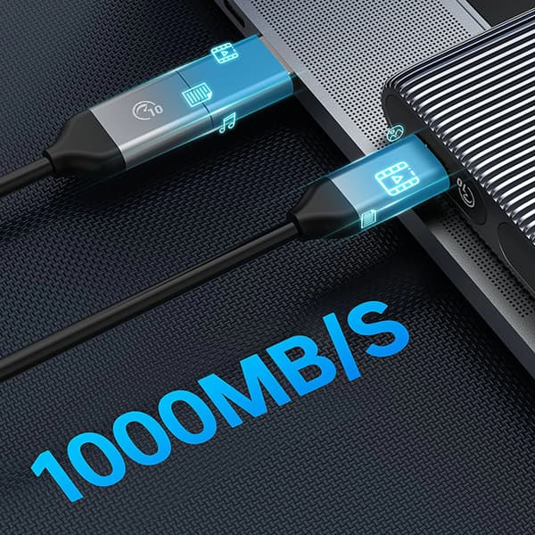 Orico AM2C3-2N Dobbelt diskbås til to M.2 NVME USB-C 3.2 10Gb/s drev - grå