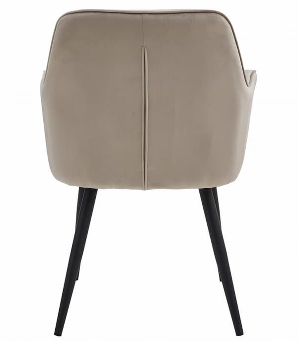 JORK stol - mørk beige velour / sorte ben x 2