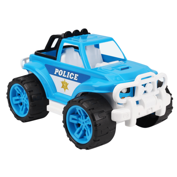 TERRÄNGFÖRDON POLIS FÄRGGLAD POLISBILS POLISBILS FÖR BARN