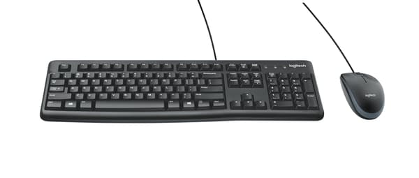 Logitech MK120 USB tastatur- og musesæt, sort, QWERTY