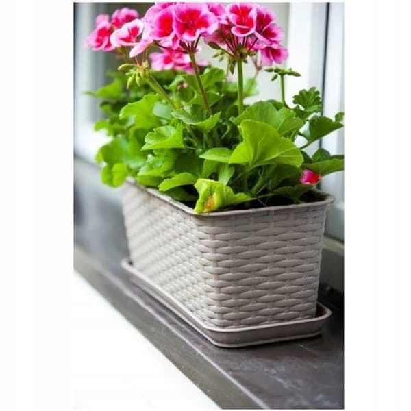 Parvekepotti rattan karamelli 40 cm