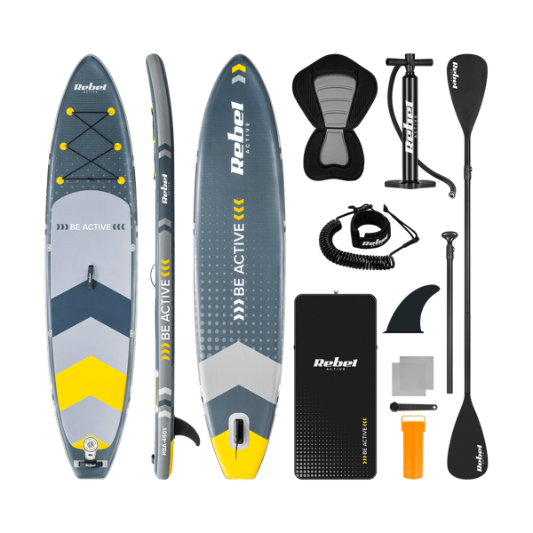 Uppblåsbar SUP-bräda med badsits 350 cm, paddelset