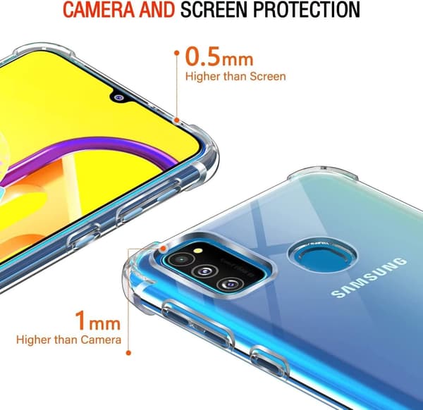 ETUI TIL SAMSUNG GALAXY M30S/M21 TRANSPARENT FARVELØS HOLDBART