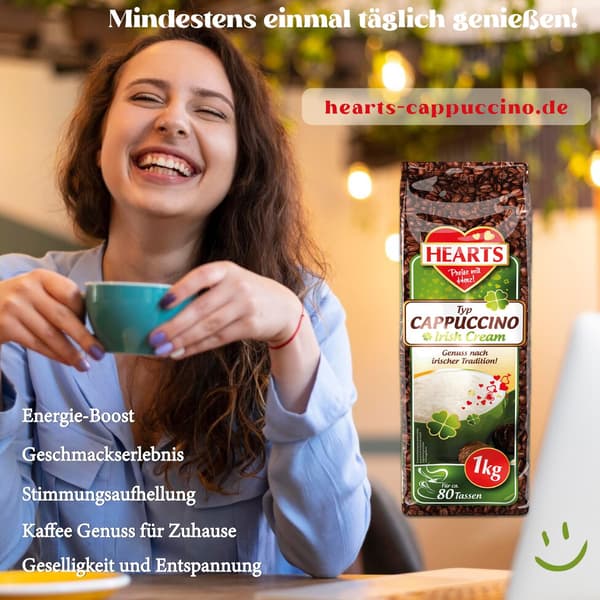 Hjerter Cappuccino Irish Cream 1 kg