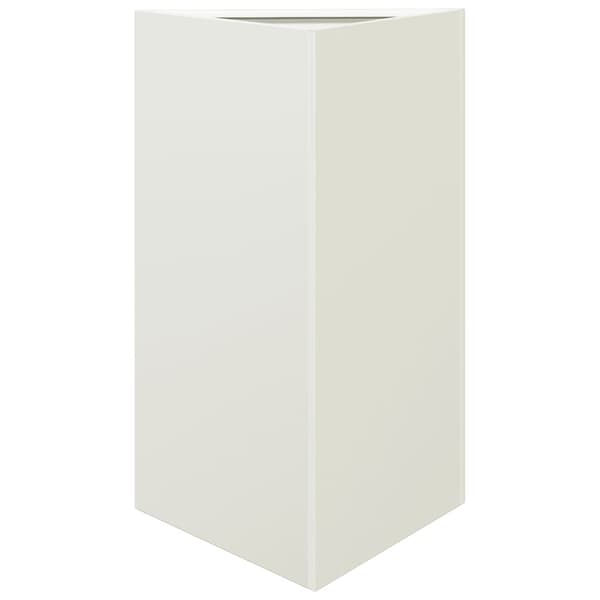 vidaXL Trädgårdskrukor, Set om 2, Vita, Triangulära, 50x43x75 cm, Stål